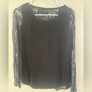 PRANA Size M Medium Athletic top Patterned Long Sleeve Women's